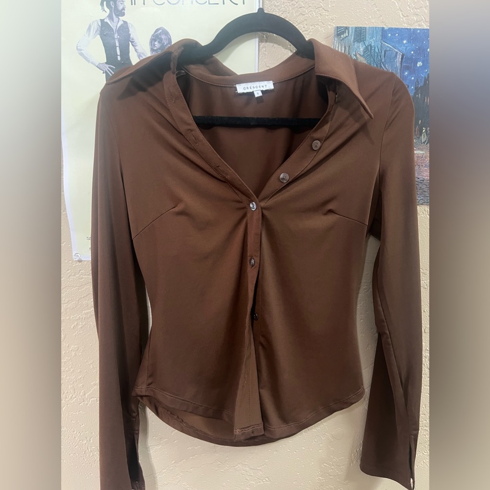 Brown Sleek Blouse